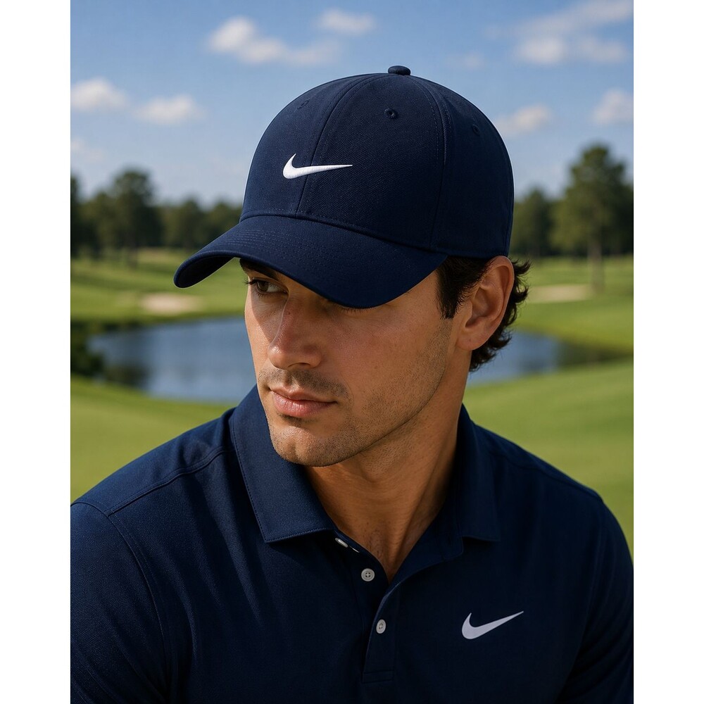Nike Hat Baseball Mens L XL Blue Dri FIT Cap Adjustable Moisture Wicking Hat